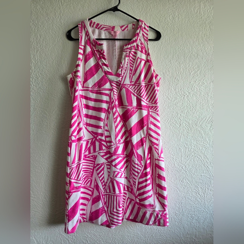 Preppy Lilly Pulitzer Pink and White Dress
